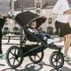 The long and wide Thule Urban Glide 2.0 includes a hand brake for slowing down on hills while you run, but may be too big to take into stores.